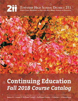 Continuing Education Fall 2018 Course Catalog