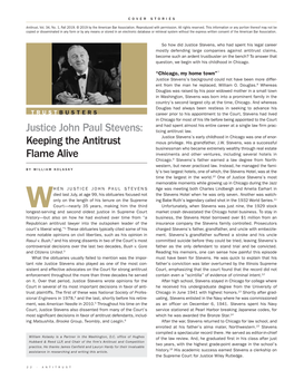 Justice John Paul Stevens: Ticing Antitrust Law