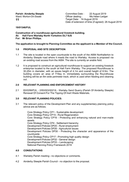 Parish: Ainderby Steeple Committee Date : 22 August 2019 Ward