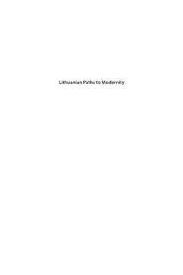 Lithuanian Paths to Modernity