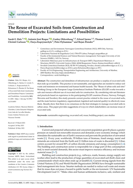 The Reuse of Excavated Soils from Construction and Demolition Projects: Limitations and Possibilities