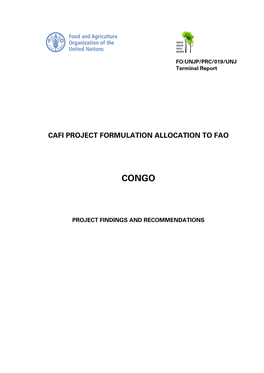 Cafi Project Formulation Allocation to Fao