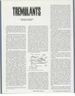 Tremulantsances the Amount of Air Entering the Bellows ------At the Pallet Opening (5)