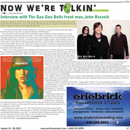 Interview with the Goo Goo Dolls Front Man, John Rzeznik