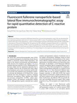 Fluorescent Fullerene Nanoparticle-Based Lateral Flow Immunochromatographic Assay for Rapid Quantitative Detection of C-Reactive