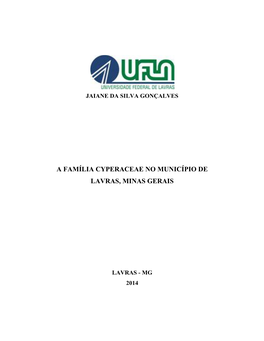 DISSERTAÇÃO a Família Cyperaceae No Município De Lavras, Minas Gerais.Pdf