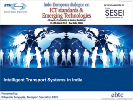 Intelligent Transport Systems in India
