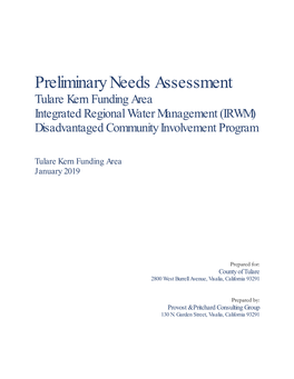 Preliminary Needs Assessment Report