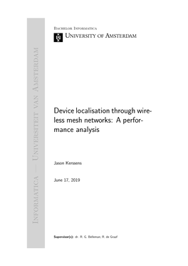 Device Localisation Through Wireless Mesh Networks