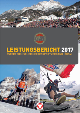 Leistungsbericht 2017 Österreichischer Heeressportverband (Öhsv)