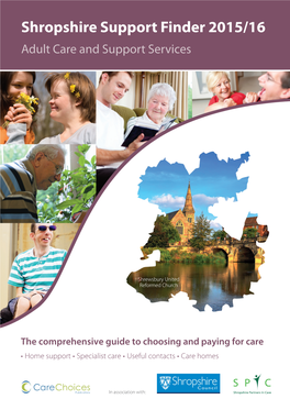 Shropshire Support Finder 2015/16 Adult Care and Support Services