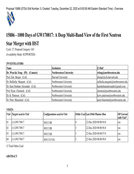 15886 (Stsci Edit Number: 0, Created: Tuesday, December 22, 2020 at 8:00:58 AM Eastern Standard Time) - Overview