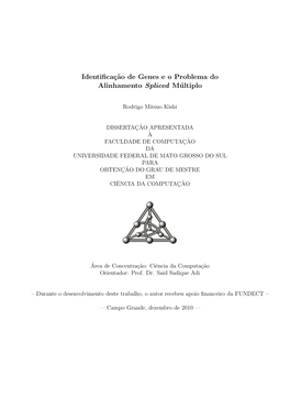 Identificação De Genes E O Problema Do Alinhamento Spliced Múltiplo