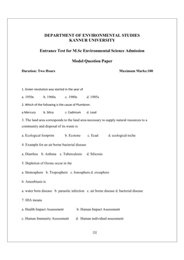 Env Science Entrance Prvious.Pdf