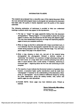 Xerox University Microfilms 300 North Zeeb Road Ann Arbor, Michigan 48106