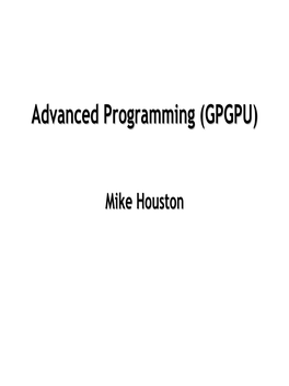 GPGPU Benchmarking