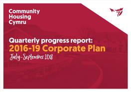 2016-19 Corporate Plan July-September 2018 Welcome