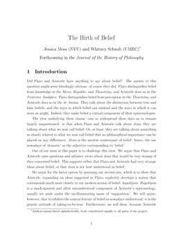 The Birth of Belief, (PDF)