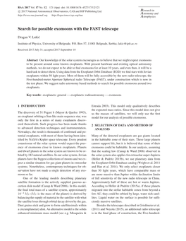 Search for Possible Exomoons with the FAST Telescope