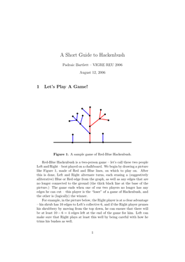 A Short Guide to Hackenbush