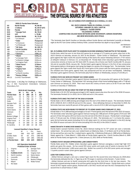 Florida State Game Notes