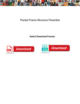 Packet Frame Structure Preamble