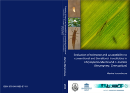 Evaluation of Tolerance and Susceptibility to Conventional and Biorational Insecticides in Chrysoperla Externa and C