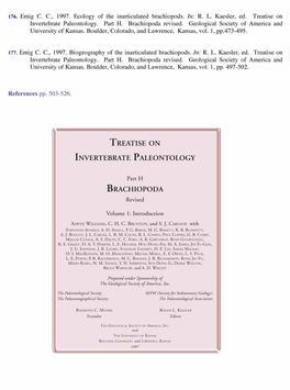 Ecology of Inarticulated Brachiopods