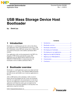 USB Mass Storage Device Host Bootloader By: Derek Lau