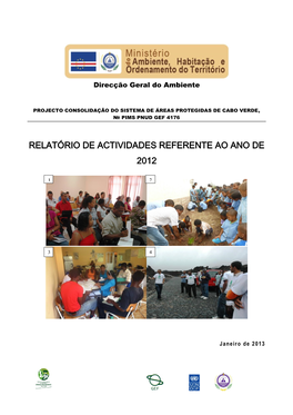 Relatório De Actividades Referente Ao Ano De 2012