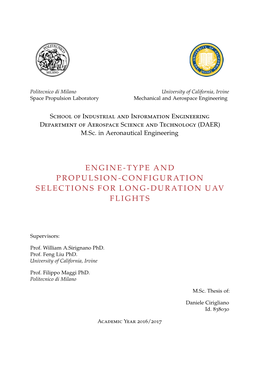 Engine-Type and Propulsion-Configuration Selections