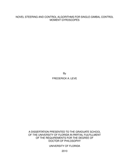 Novel Steering and Control Algorithms for Single-Gimbal Control Moment Gyroscopes