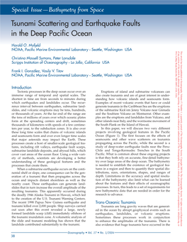 Tsunami Scattering and Earthquake Faults in the Deep Pacific Ocean