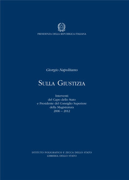 Sulla Giustizia