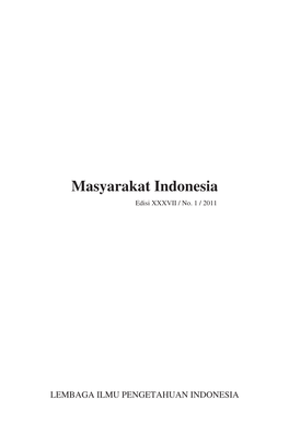 Masyarakat Indonesia Edisi XXXVII / No