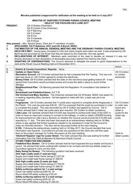 Minutes Published Unapproved for Ratification at the Meeting to Be Held on 4 July 2017