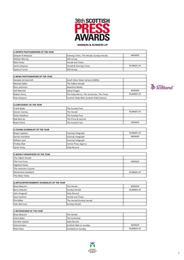 Winners & Runners-Up