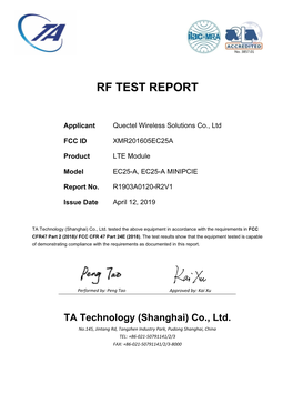 Rf Test Report