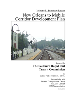 New Orleans to Mobile Corridor Development Plan