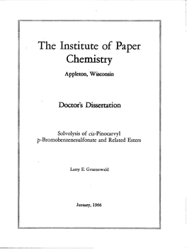 The Institute of Paper Chemistry