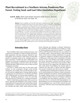 Fort Valley Experimental Forest-A Century of Research 1908-2008