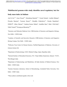 Multifaceted Genome-Wide Study Identifies Novel Regulatory Loci For