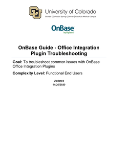 Onbase Guide