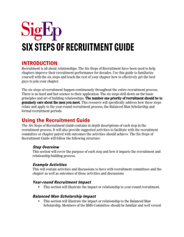 Six Steps of Recruitment Guide