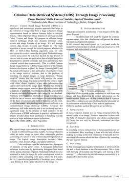 International Journal for Scientific Research & Development