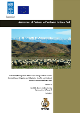 Assessment of Pastures in Vashlovani National Park