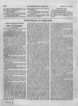 EXTENSIONS of REMARKS March 19, 1968 and Adelina Pirozzolo and Their · Two Chil­ Carmen Marcano-Soltero; to the Committee PETITIONS, ETC