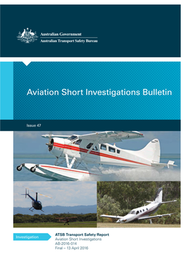 Aviation Short Investigation Bulletin