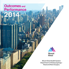 Outcomes and Performance 2014 Report