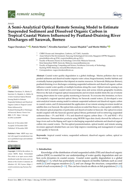 A Semi-Analytical Optical Remote Sensing Model to Estimate